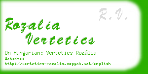 rozalia vertetics business card